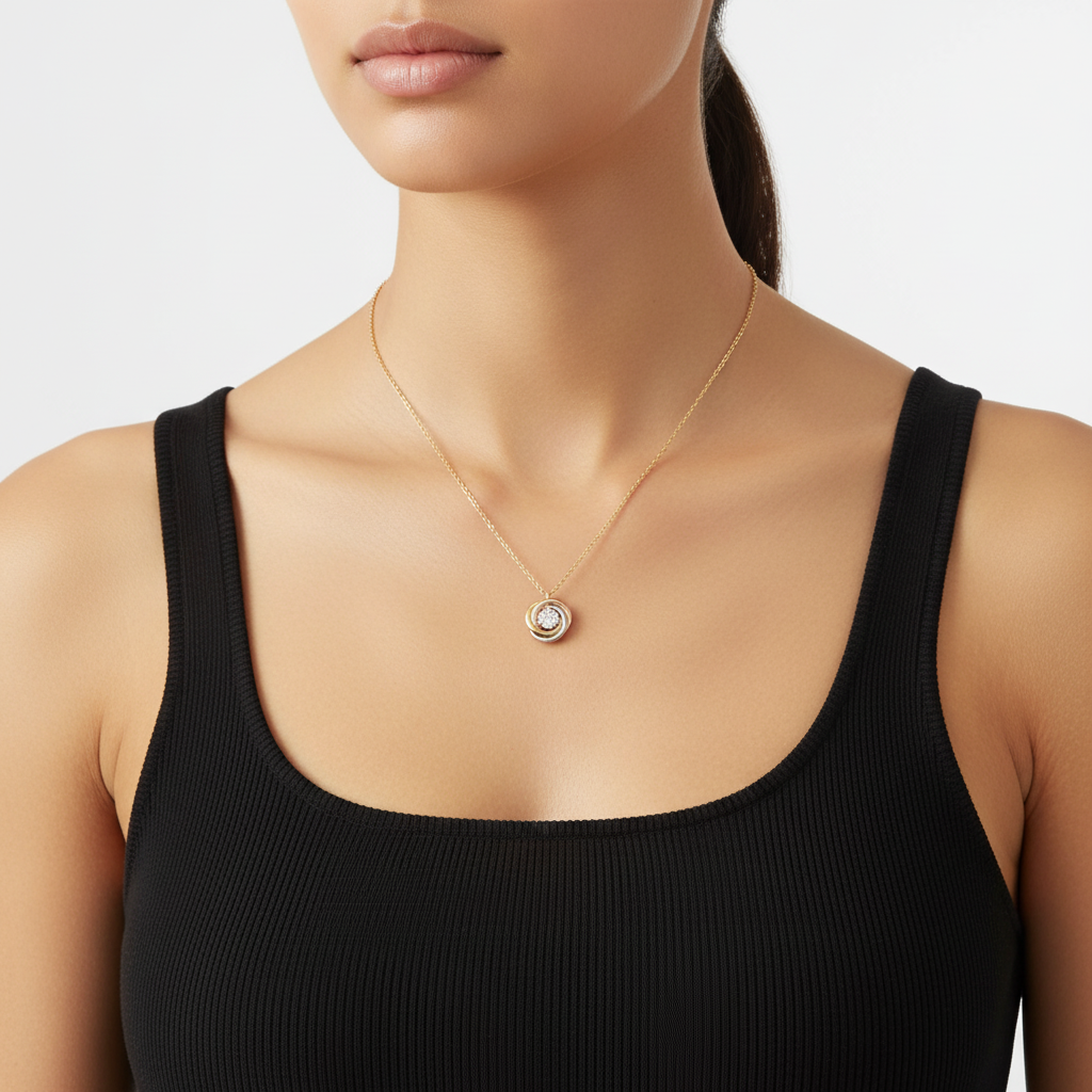 Trinity Harmony Drop Necklace