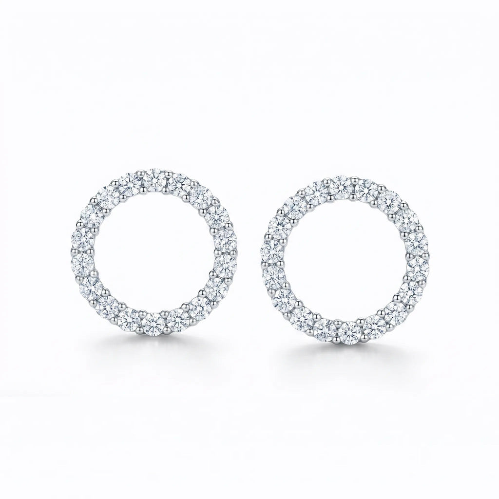 Circle Pavé Earrings