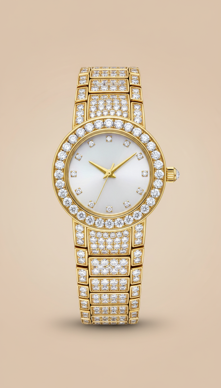 18k Gold Diamond Watch