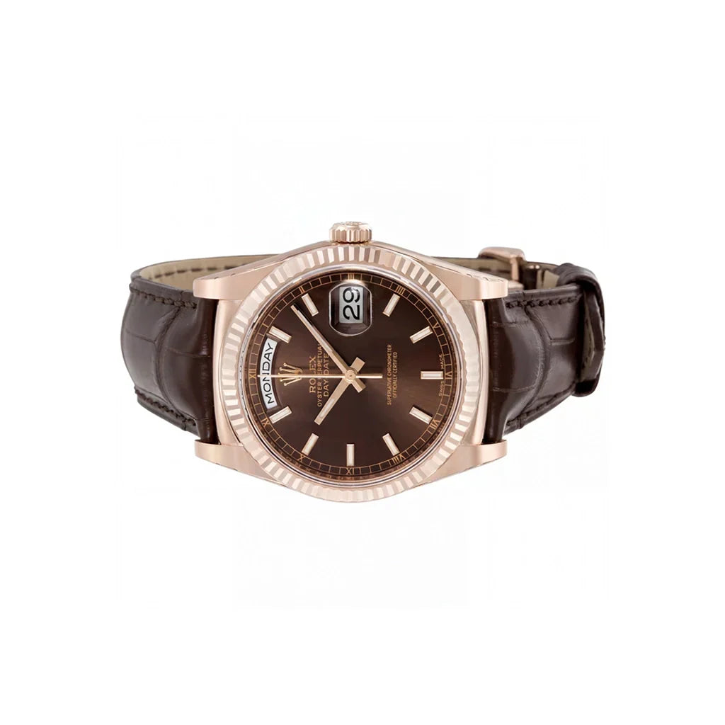 Day-date President Chocolate Dial 18kt Rose Gold Automatic Men’s Watch