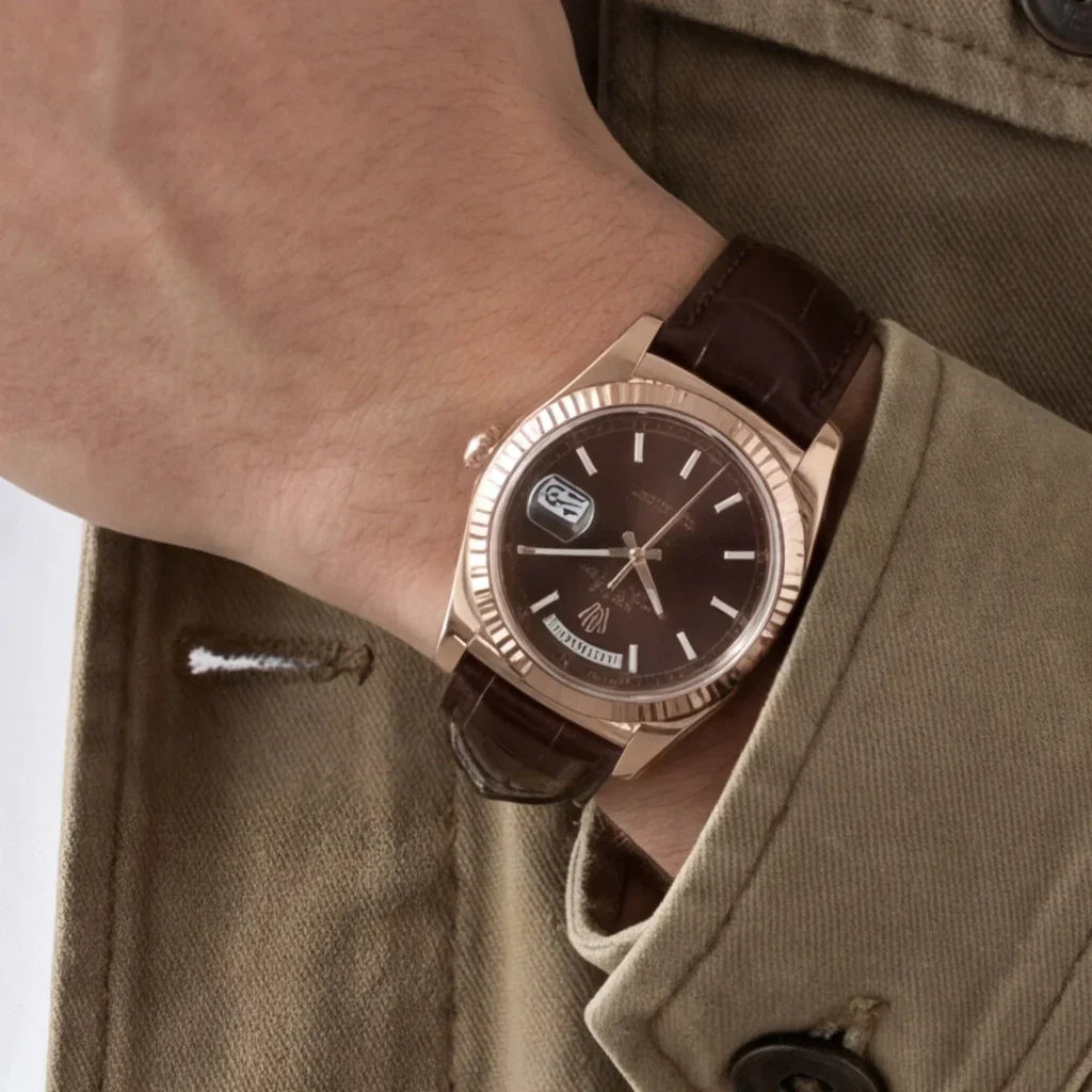 Day-date President Chocolate Dial 18kt Rose Gold Automatic Men’s Watch