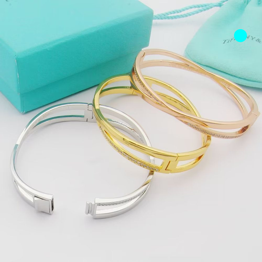 Atlas X Narrow Hinged Bangle Bracelet