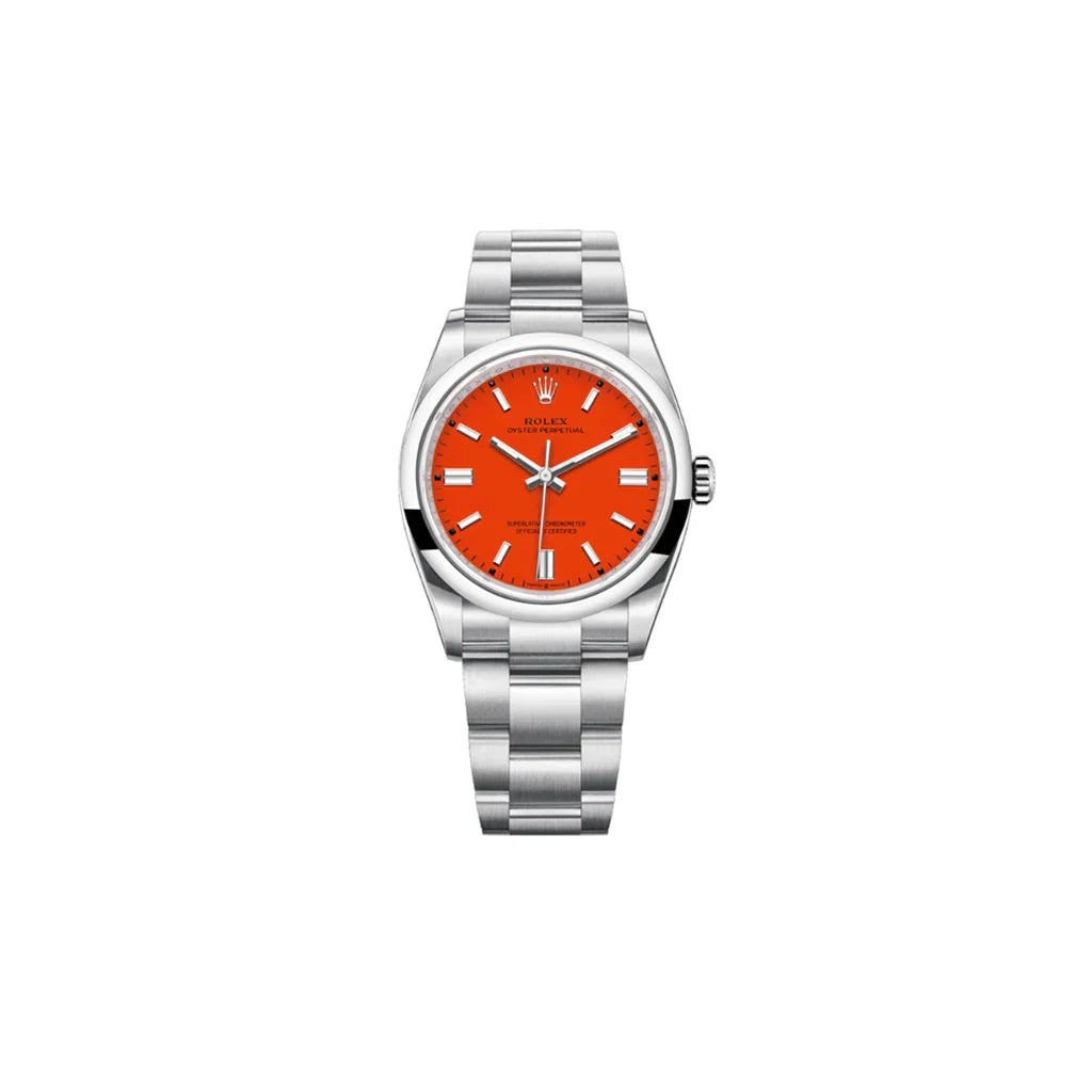 Automatic Coral Red Dial Men's Watch