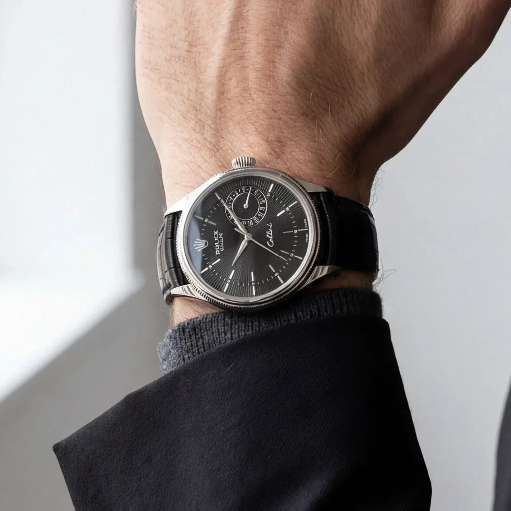 Automatic Mens Watch With Black Dial And Date Display