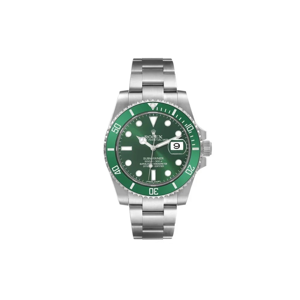 Submariner Date Automatic Watch With Green Dial and Ceramic Bezel