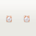 C Shaped Pearl Stud Earrings
