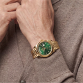 Classic Automatic Men’s Watch With Day-Date Display And Domed Bezel