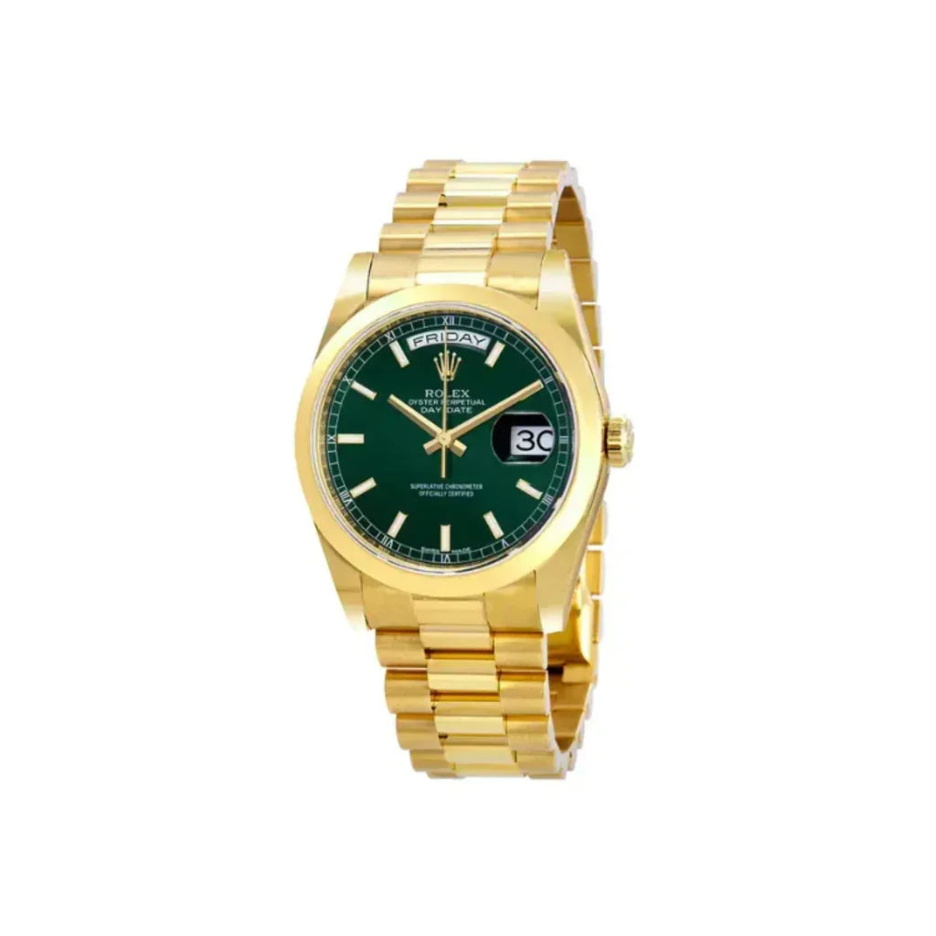 Classic Automatic Men’s Watch With Day-Date Display And Domed Bezel