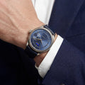 Classic Dress Automatic Men’s Watch With Guilloché Dial And Leather Strap
