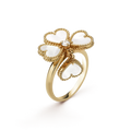 Clover Petal Mother Of Pearl Ring