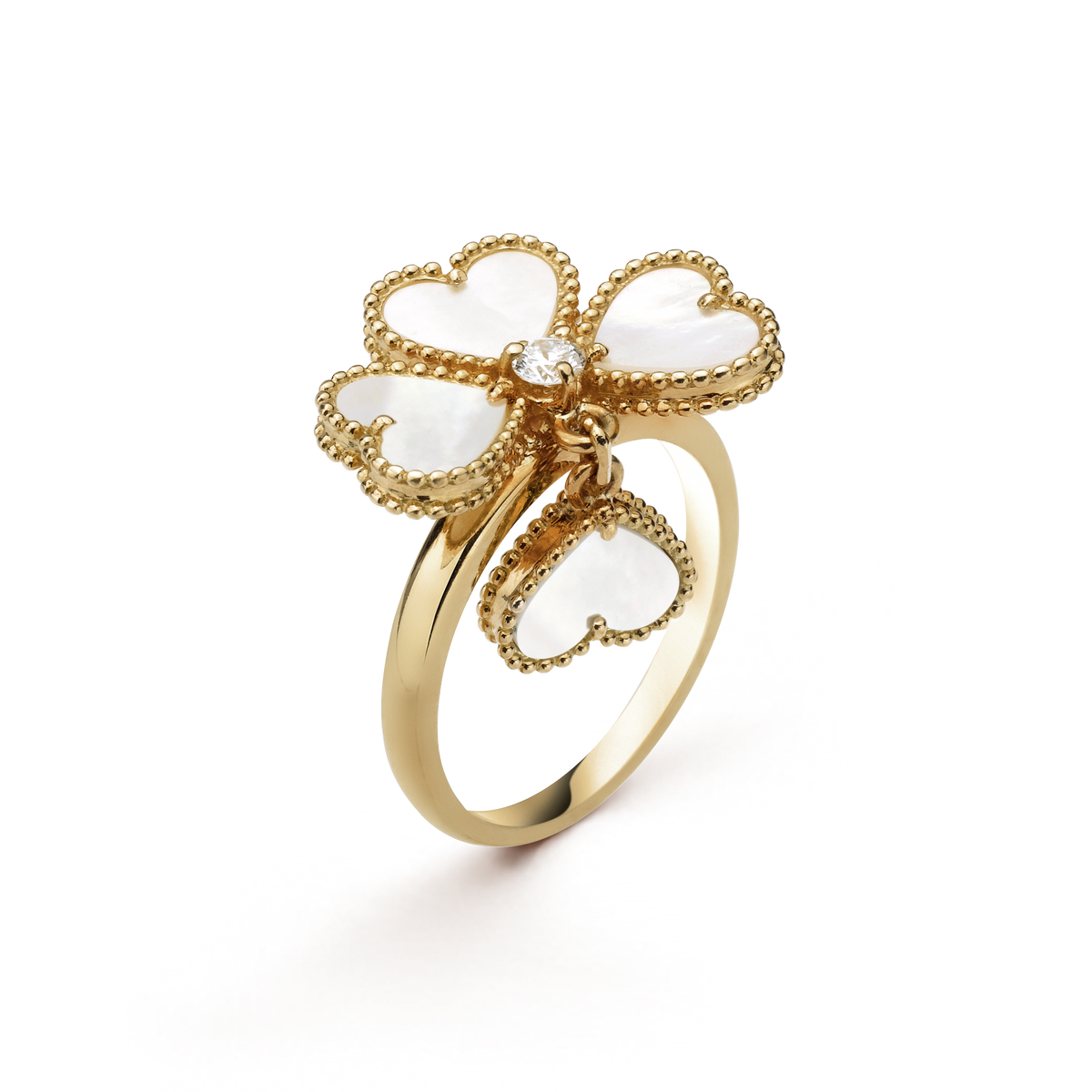 Clover Petal Mother Of Pearl Ring