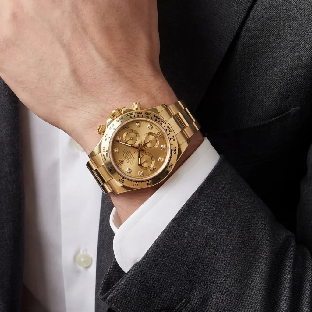 Cosmograph Daytona Champagne Diamond Dial Men's Watch