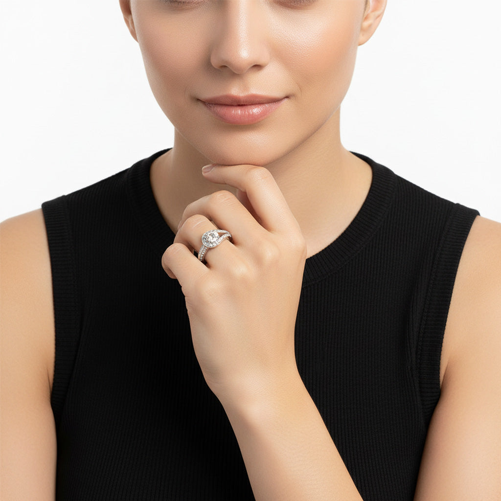 Couture Pavé Solitaire Ring