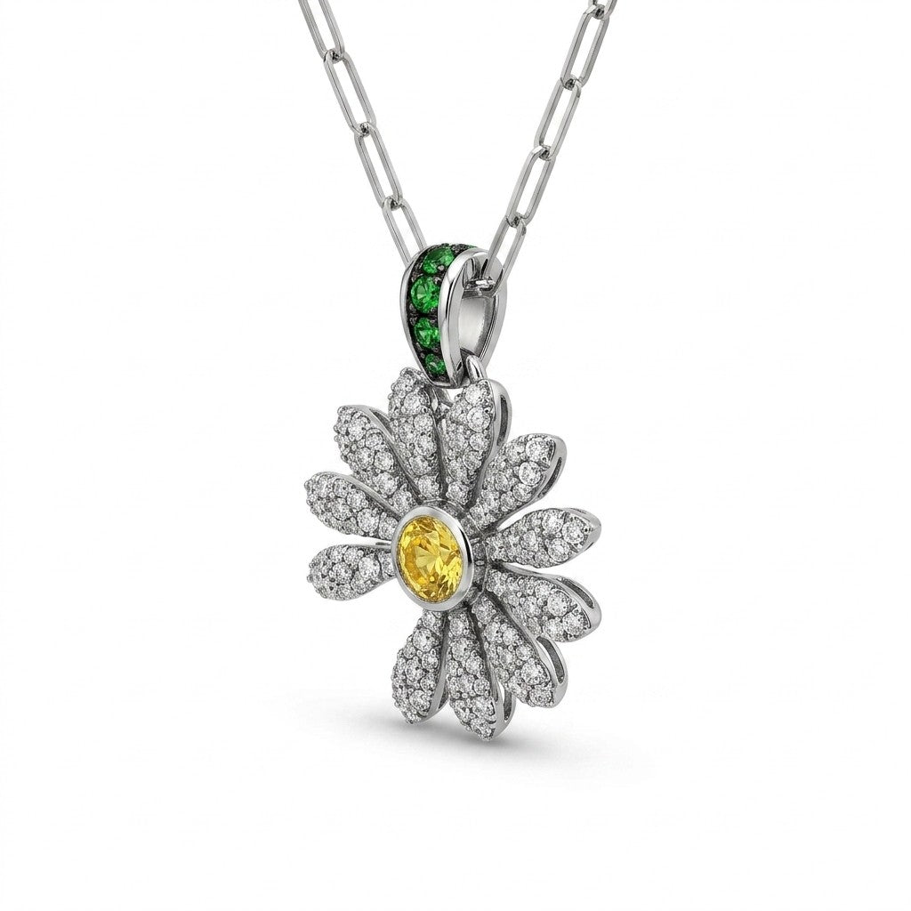 Daisy Pavé Necklace Peaceminusone Inspired
