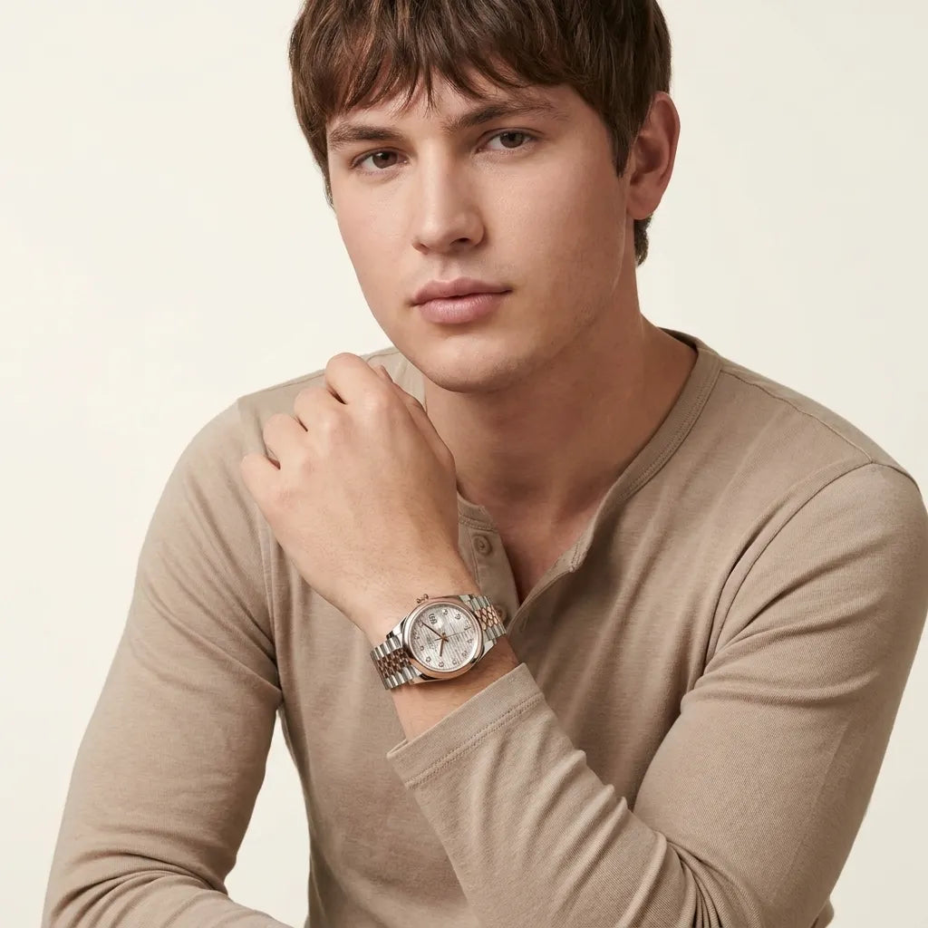 Datejust Automatic Watch With Diamond Index Display