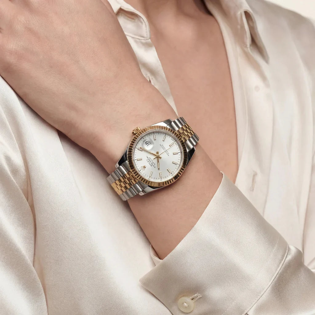 Datejust Elegant Automatic Women’s Watch With Mother-of-Pearl Diamond Dial