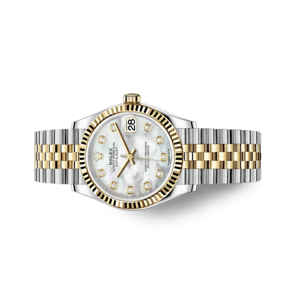 Datejust Elegant Automatic Women’s Watch With Mother-of-Pearl Diamond Dial