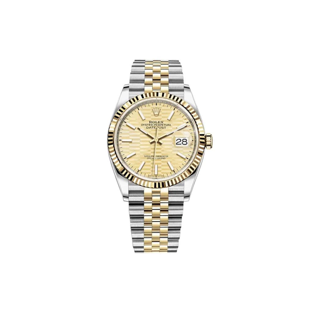 Datejust Fluted Motif Dial Men's Watch With Timeless Style