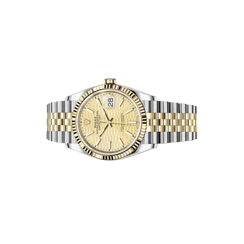 Datejust Fluted Motif Dial Men's Watch With Timeless Style