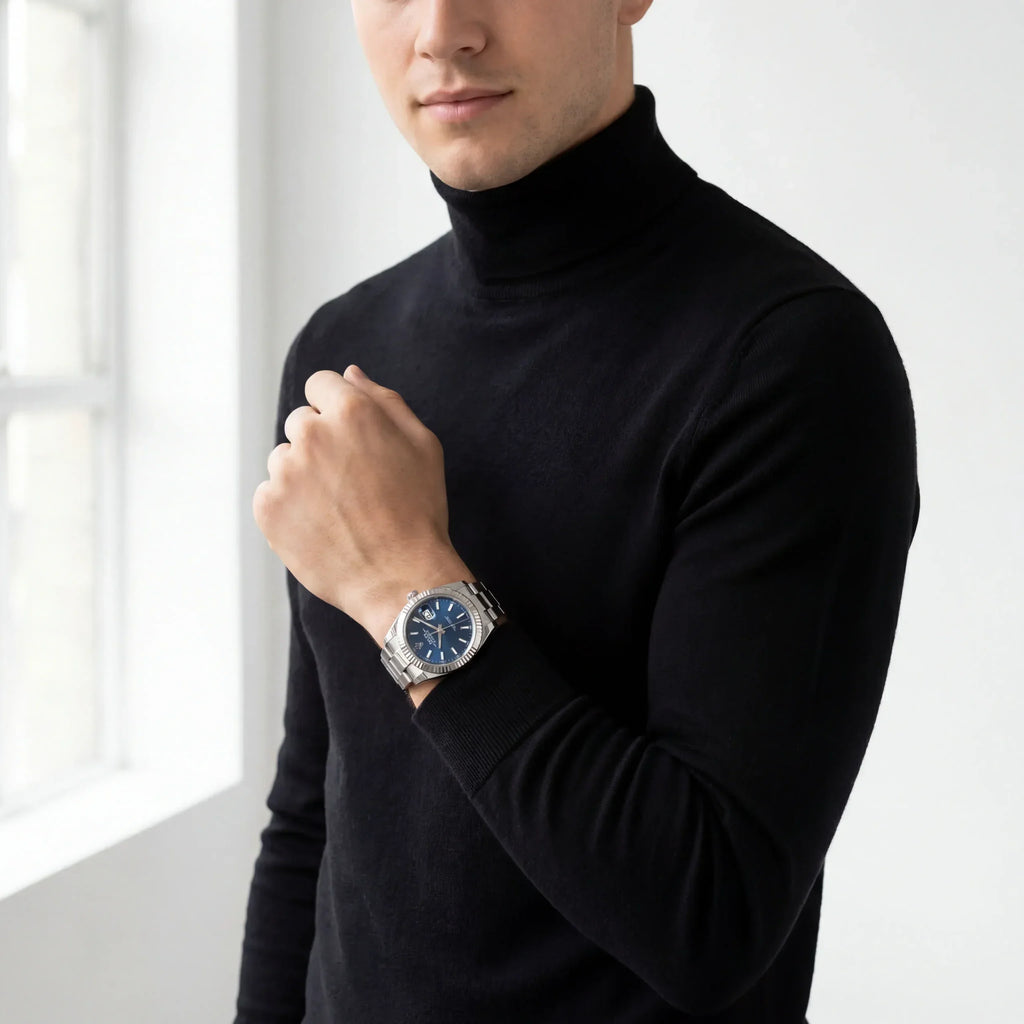 Datejust Men’s Watch With Blue Index Dial
