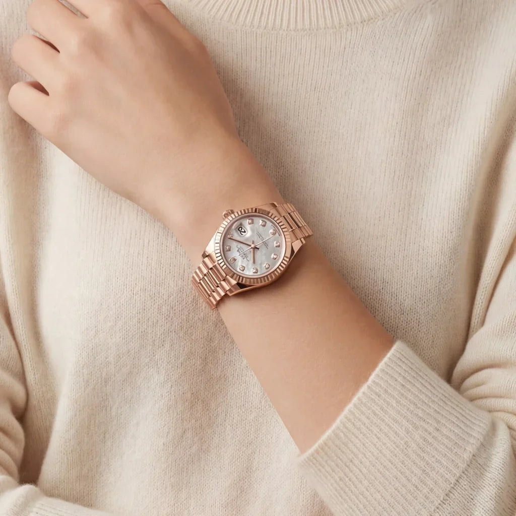 Datejust Mother Of Pearl Diamond Dial Ladies President Watch