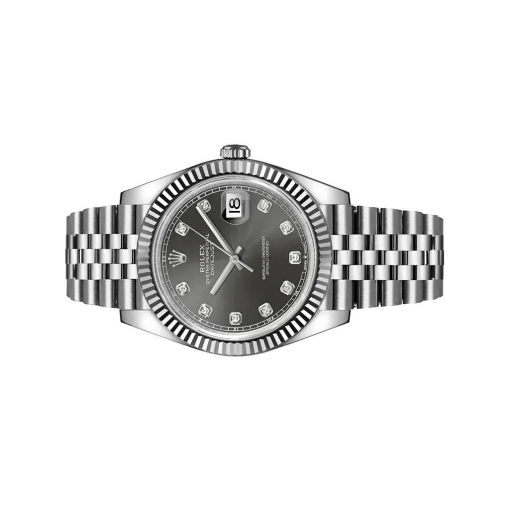 Datejust Refined Automatic Men’s Watch With Diamond Dial And Fluted Bezel