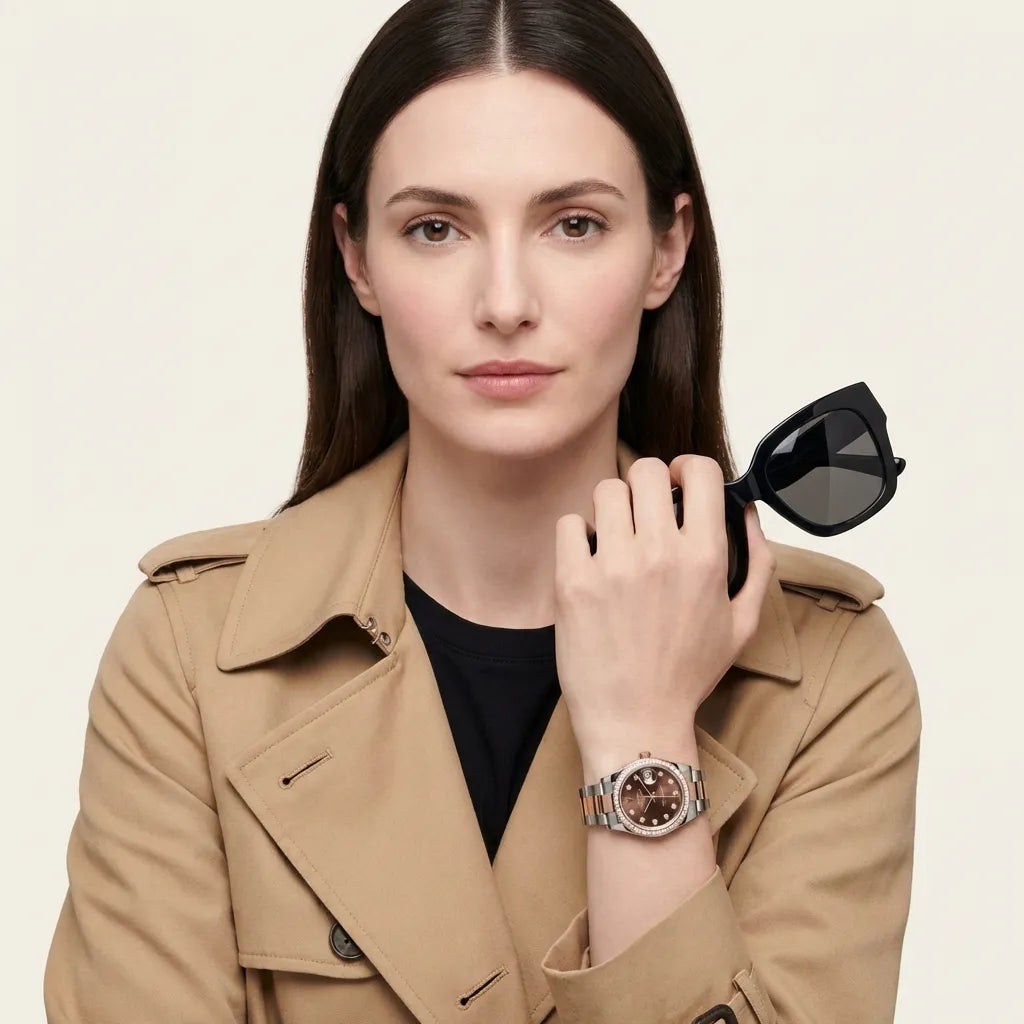 Datejust Women’s Watch With Chocolate Dial And Bezel