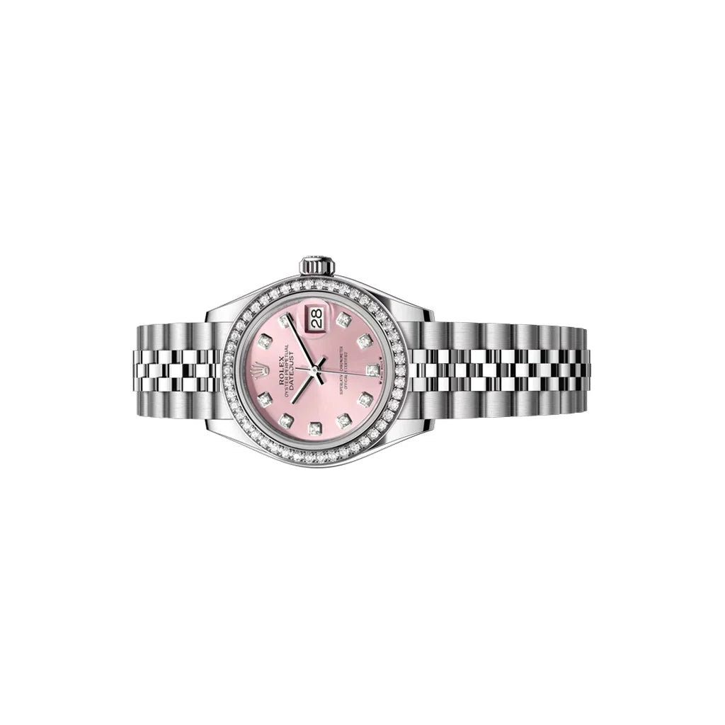 Datejust Women’s Watch With Pink Dial And Bezel