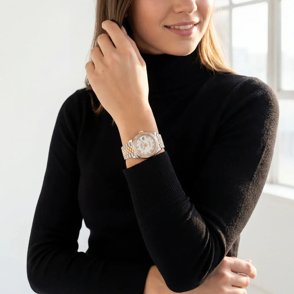 Datejust Women’s Watch With White Roman Dial