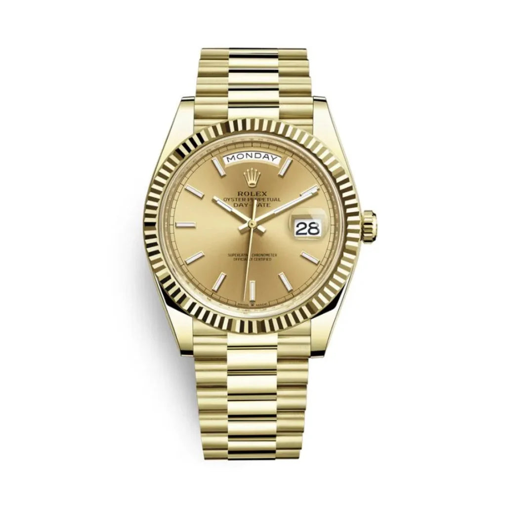 Day-date Automatic Champagne Diamond Dial Watch