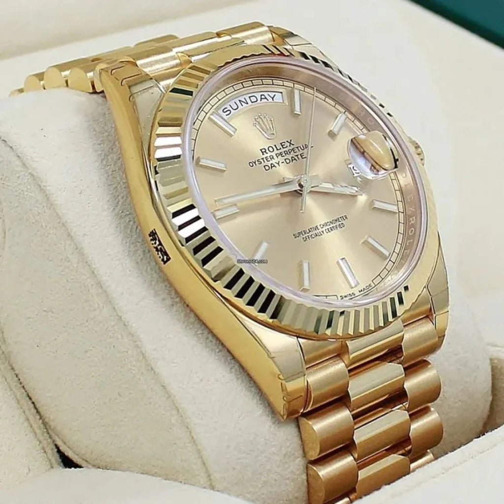Day-date Automatic Champagne Diamond Dial Watch