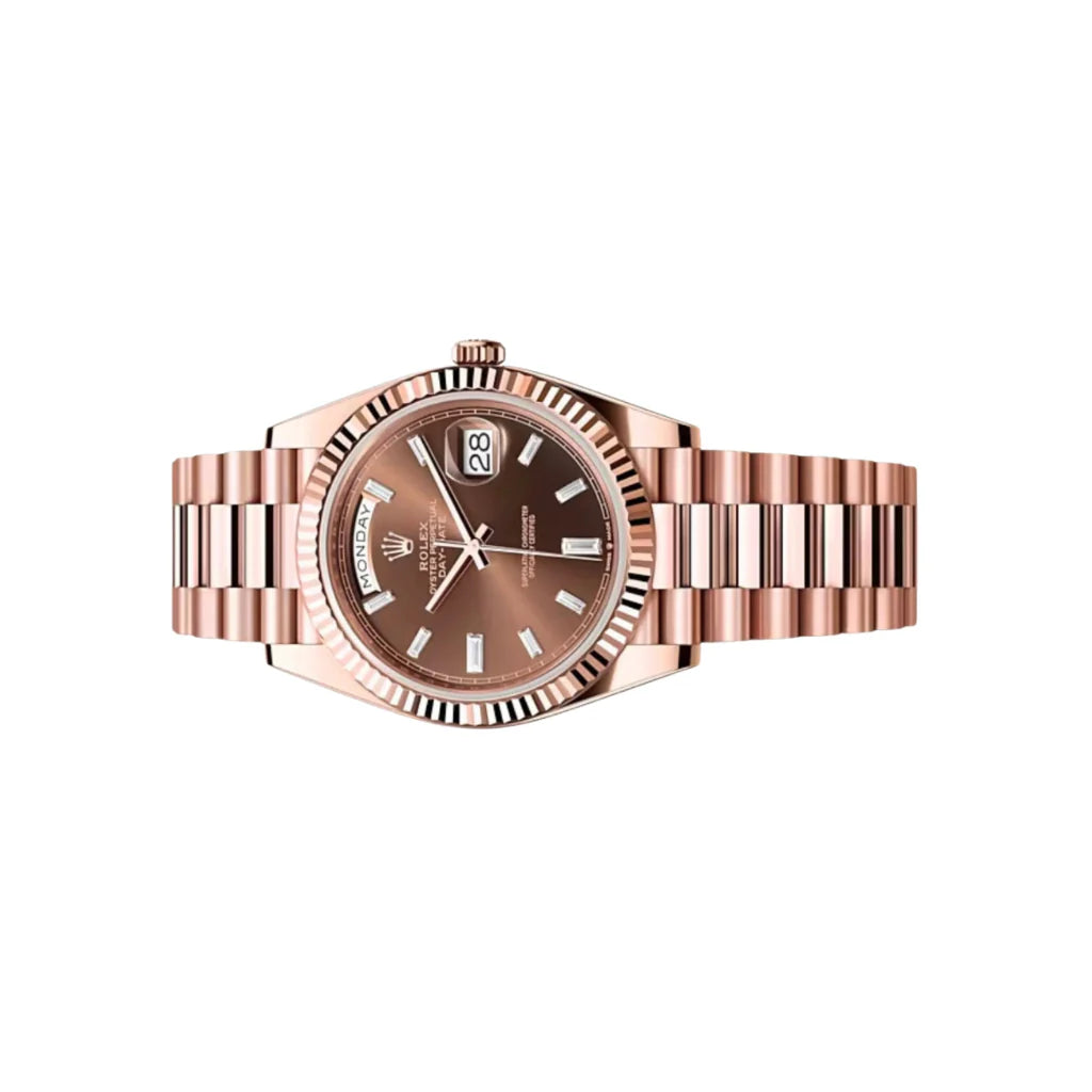 Day-Date Automatic Watch With Diamond Dial Detail