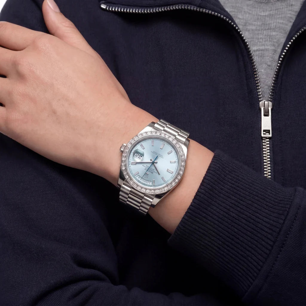 Day-Date Automatic Watch With Diamond-Set Bezel