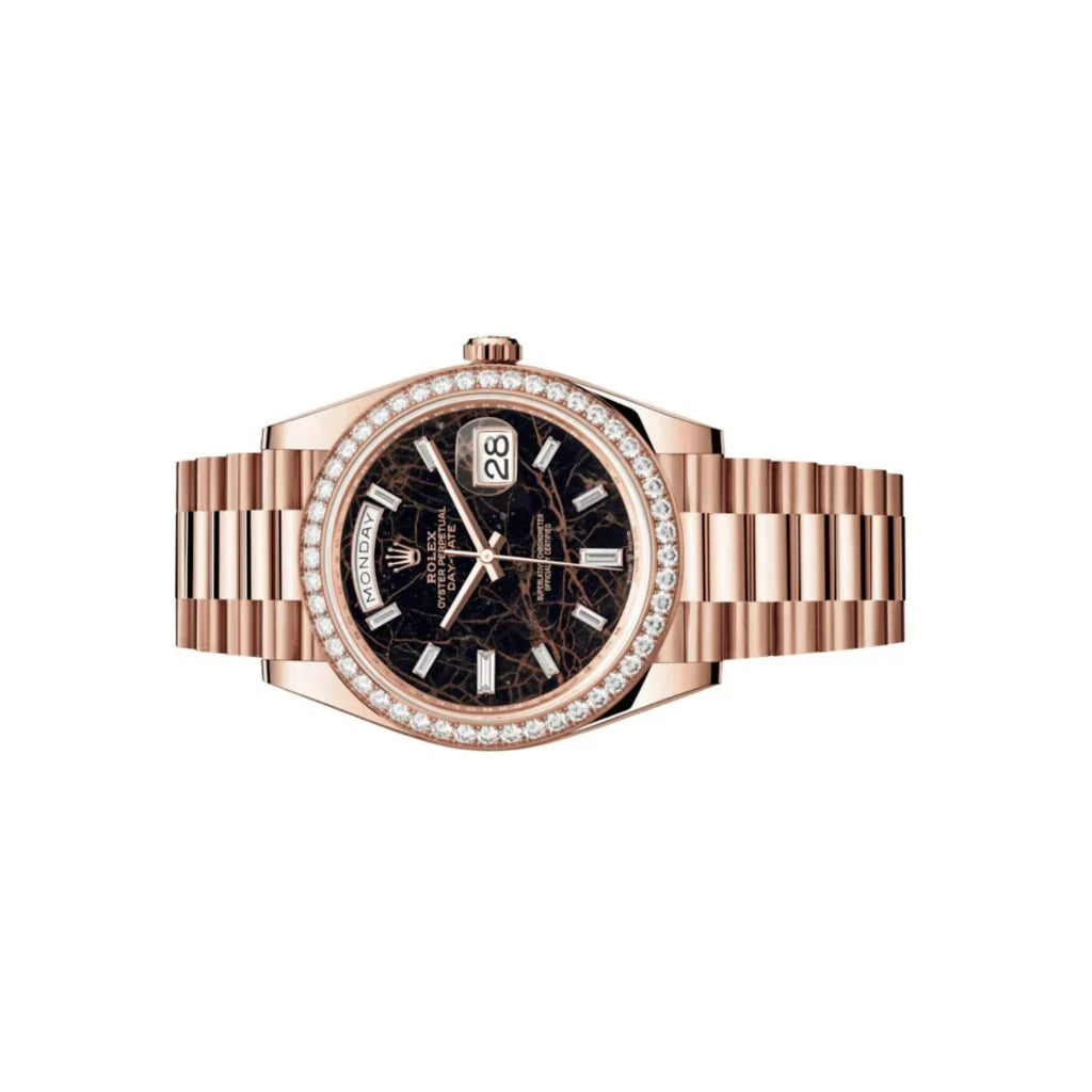 Day-Date Automatic Watch With Diamond-Set Dial Design