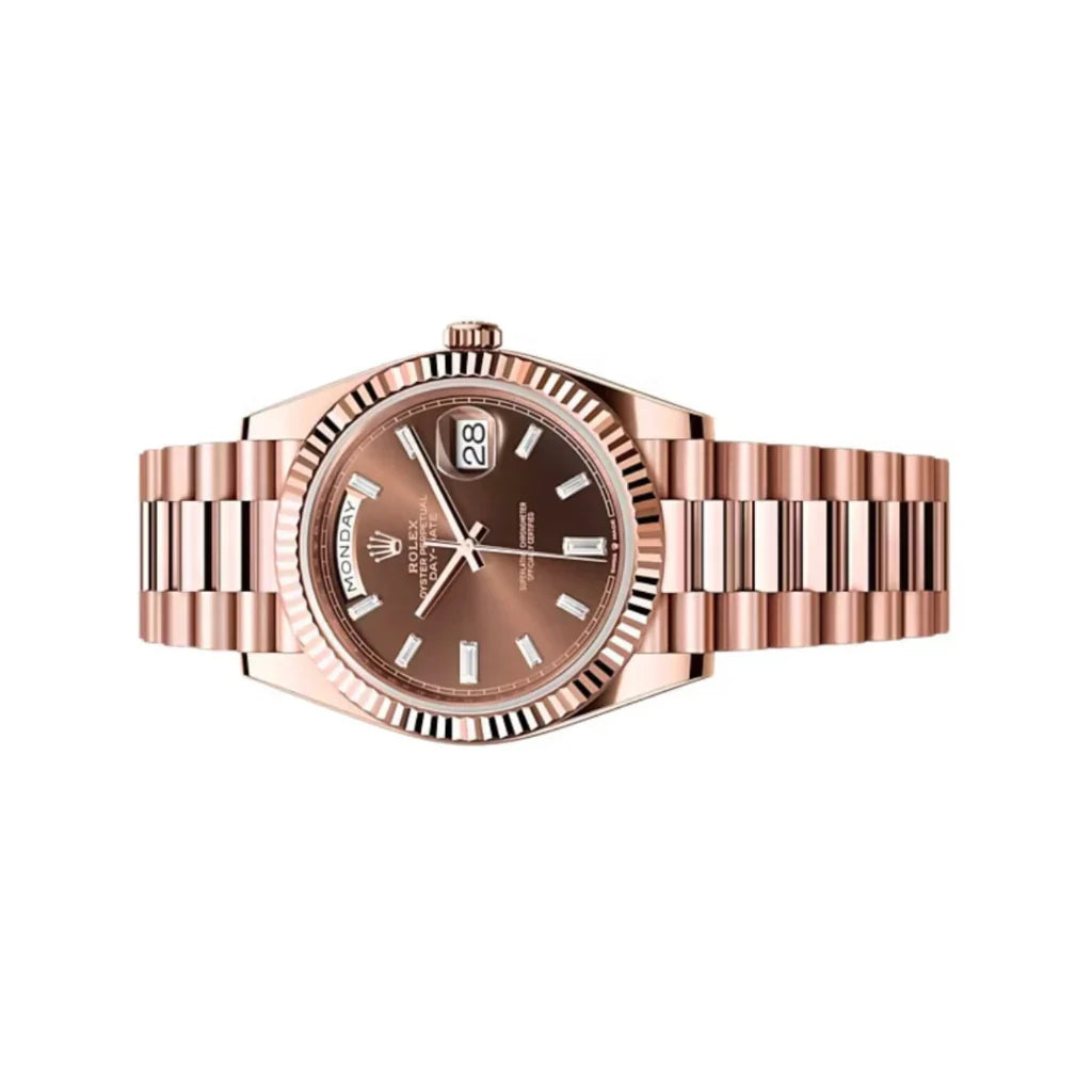 Day-Date Automatic Watch With Fluted Bezel Profile
