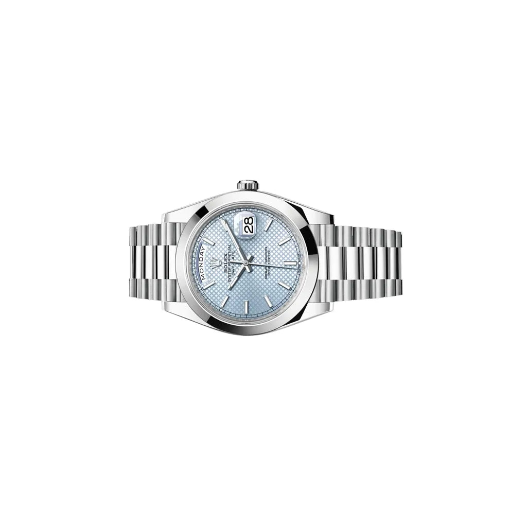Day-Date Automatic Watch With Textured Motif Dial