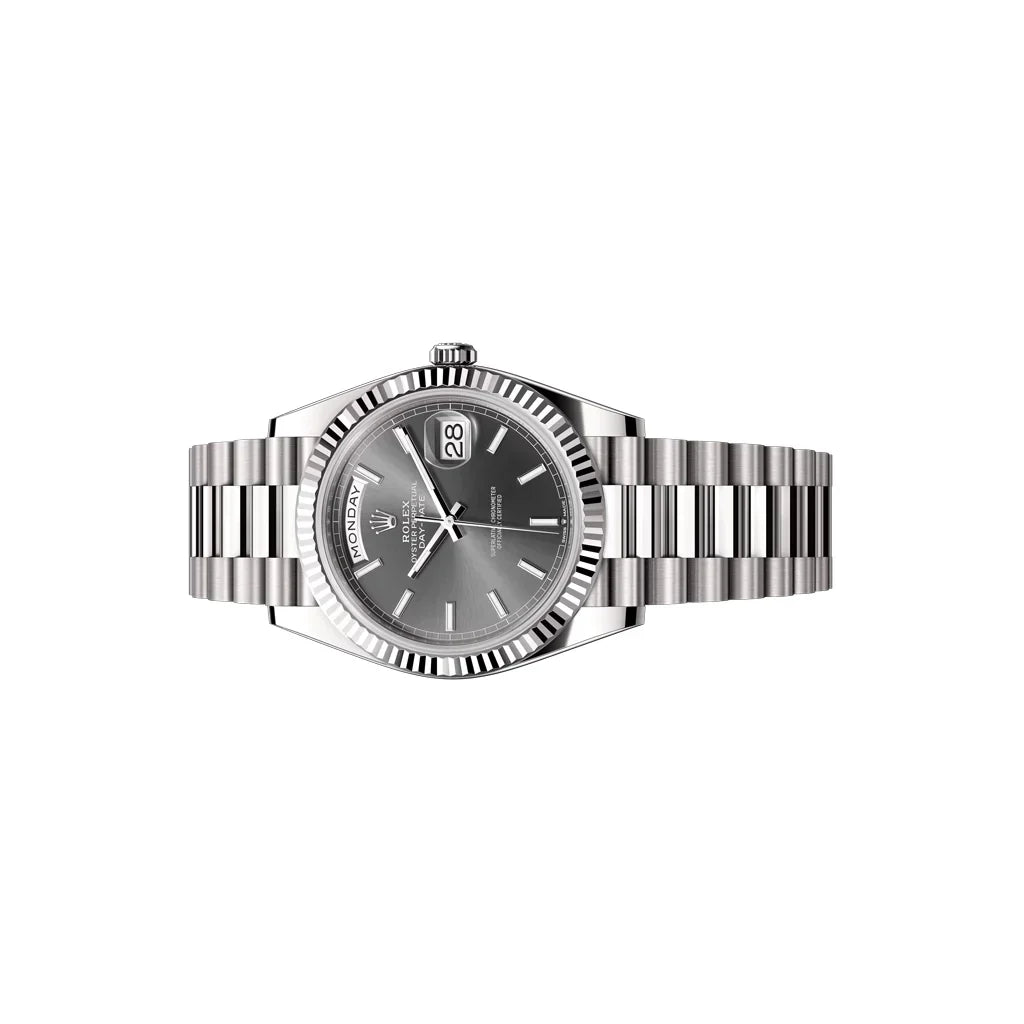 Day-Date Bezel Men’s Watch With Slate Dial