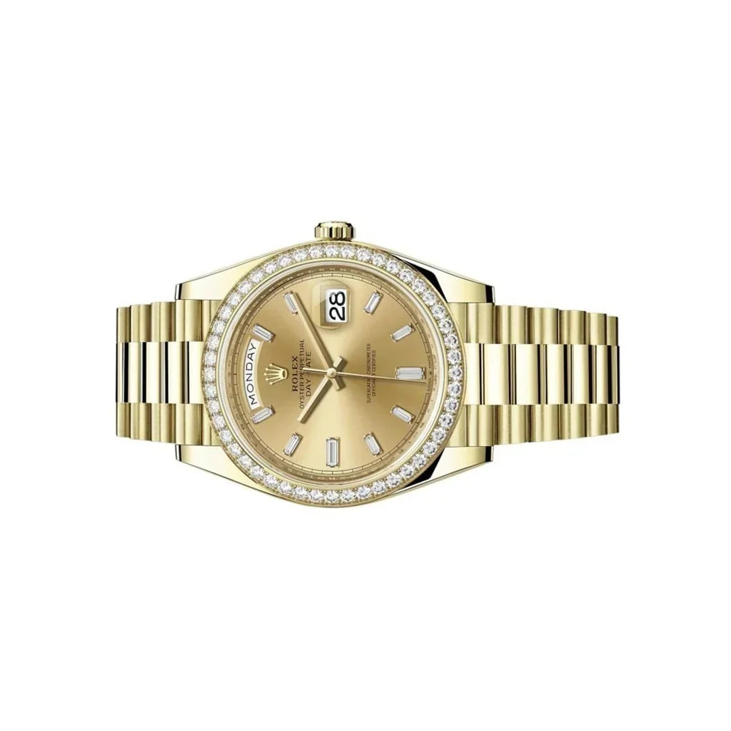 Day-date Champagne Dial Diamond Bezel Men's Watch