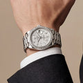 Day-date Platinum Meteorite Diamond Dial Diamond Bezel Men's Watch
