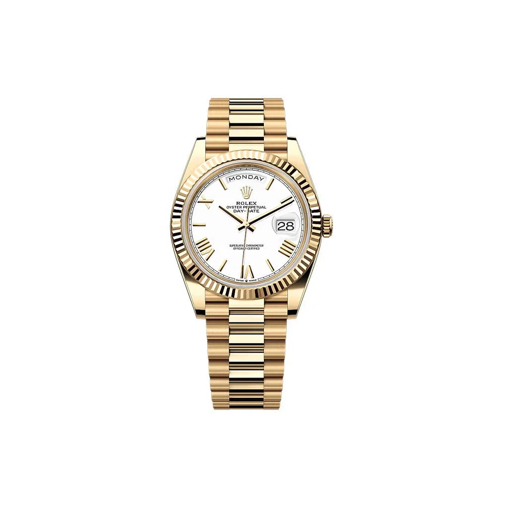 Day-date White Dial Men's President Watch