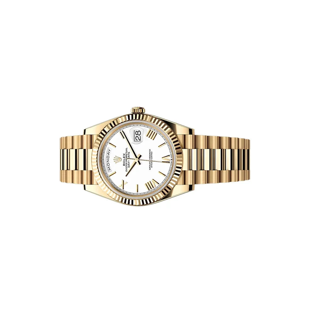 Day-date White Dial Men's President Watch