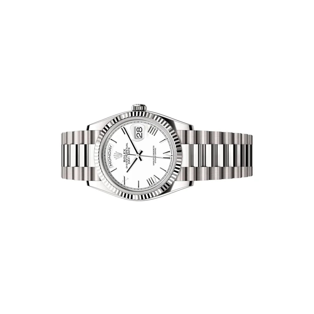 Day-Date White Dial Men's Watch