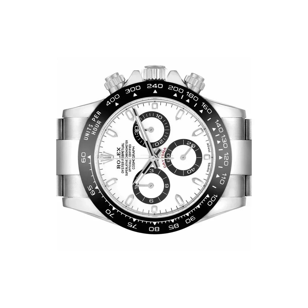 Daytona Ceramic Bezel White Panda Dial Mens Watch