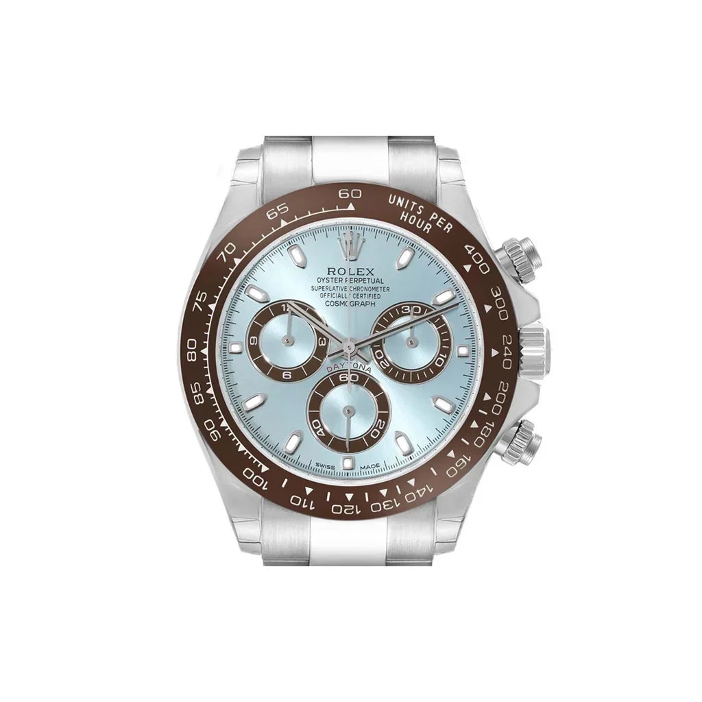 Daytona Ice Blue Dial Platinum Chronograph Men’s Watch