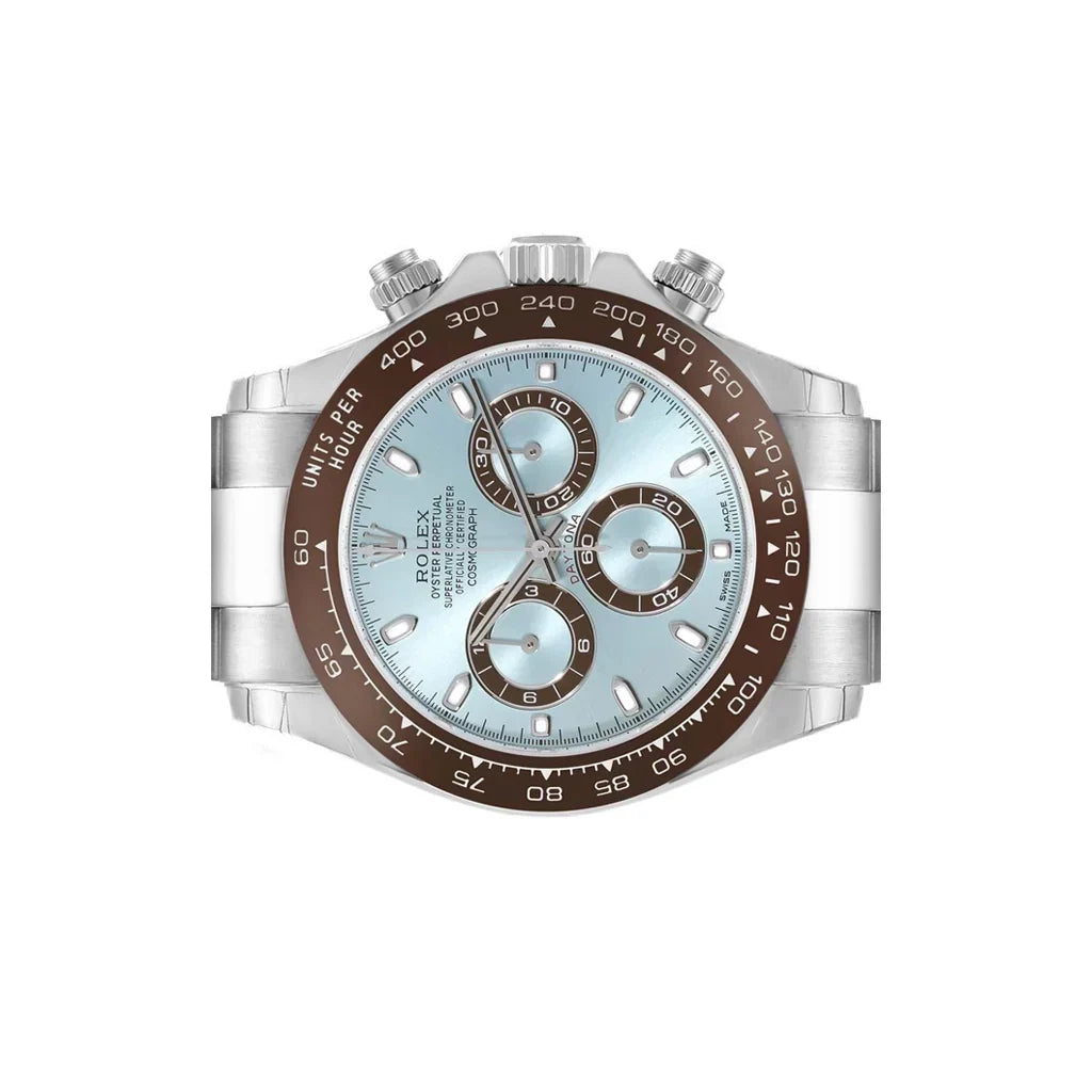 Daytona Ice Blue Dial Platinum Chronograph Men’s Watch