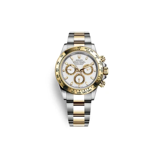 Daytona White Dial Two Tone Mens Watch