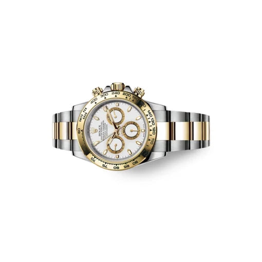 Daytona White Dial Two Tone Mens Watch