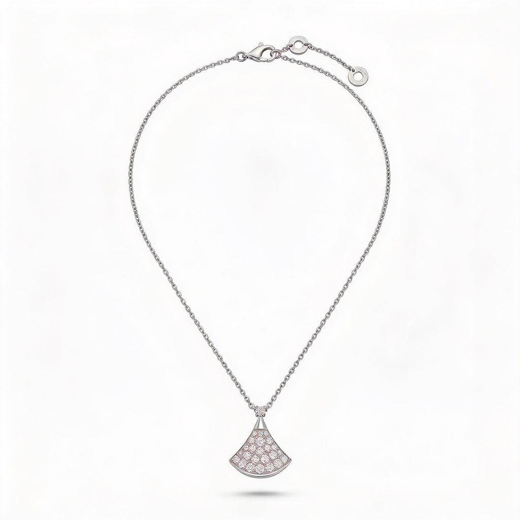 Divas' Dream Fan Pendant Necklace