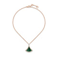 Divas' Dream Green Framed Fan Necklace