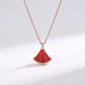Divas' Dream Red Arc Pendant Necklace